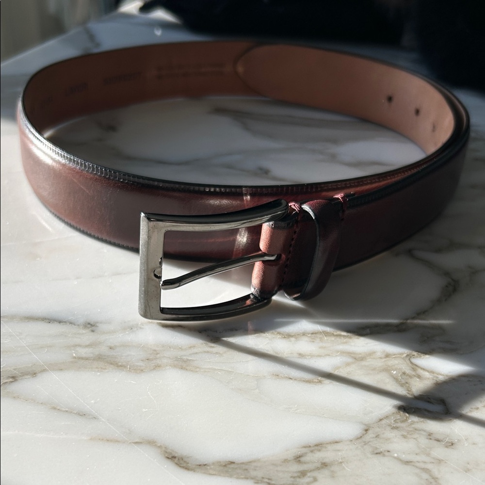 HUGO BOSS Men's Brown Leather Belt